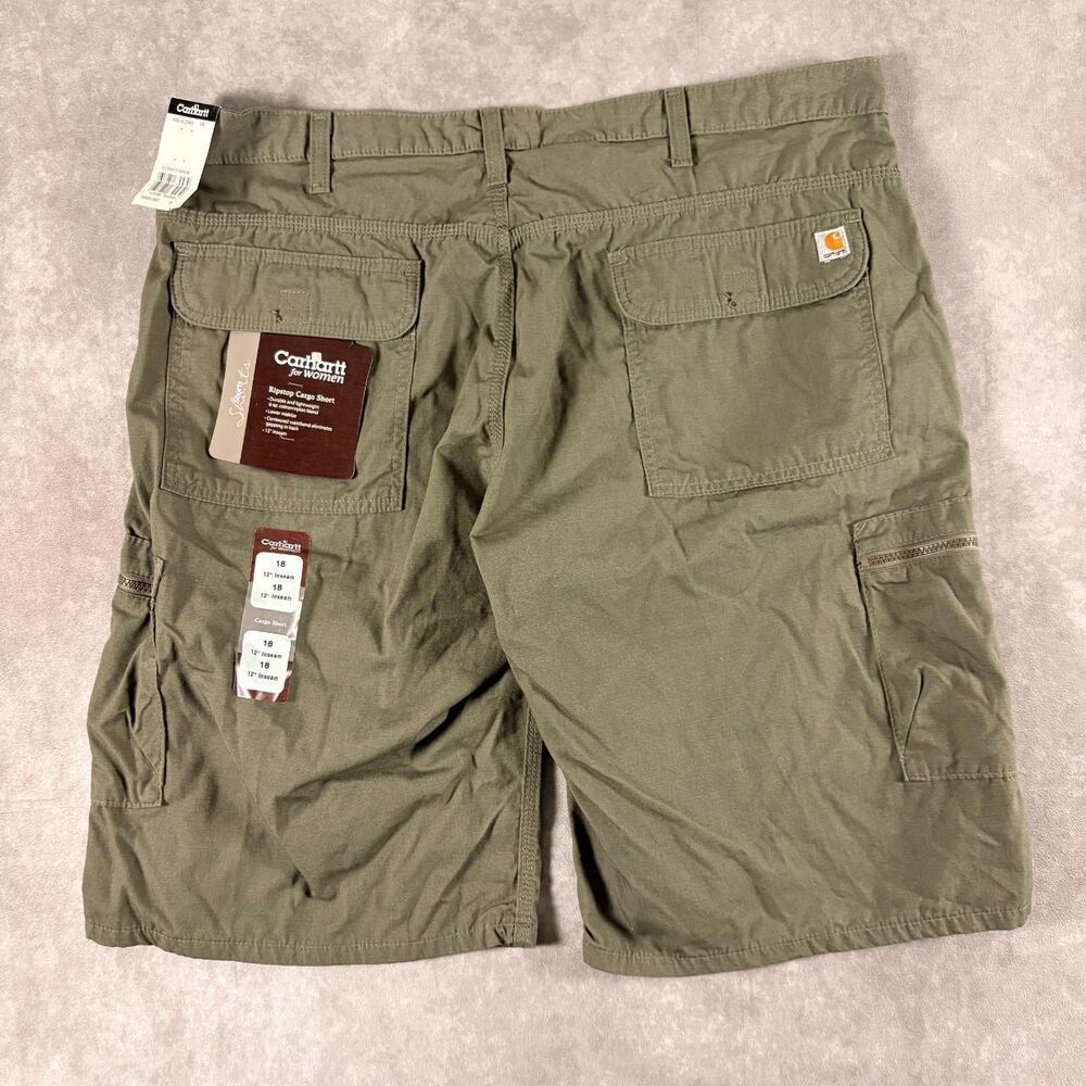 carhartt ripstop army green cargo shorts brand new with tags